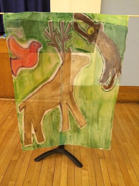 Banners painted by the children