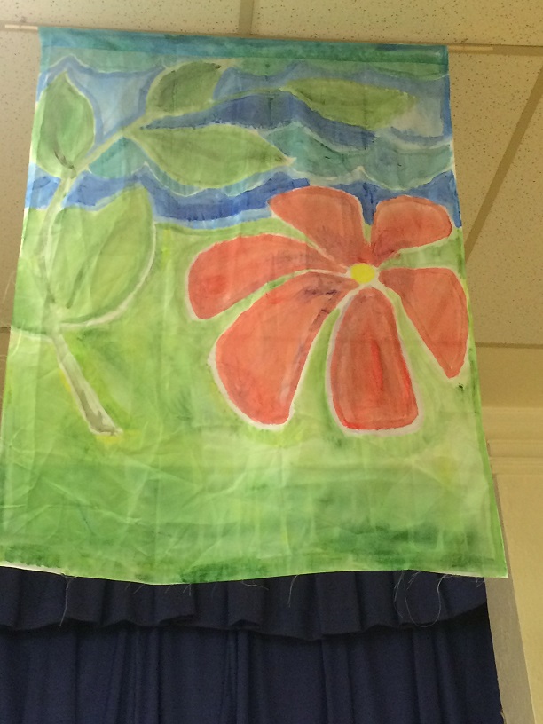 Banners painted in Camp